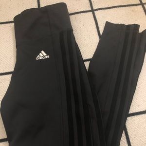Black/gray adidas leggings